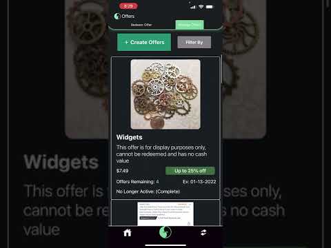 Flairr partner app offer management screen